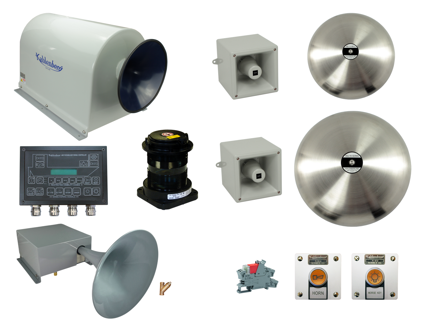 Combined Electric/Air Horn System, Heated - Class 2 Vessel 100-200 Meters