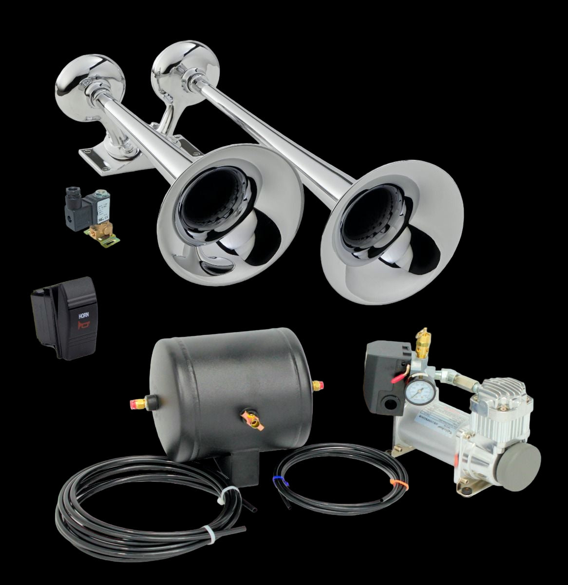 D-0A (Double Zero Series) Complete Air Horn Kit – Kahlenberg