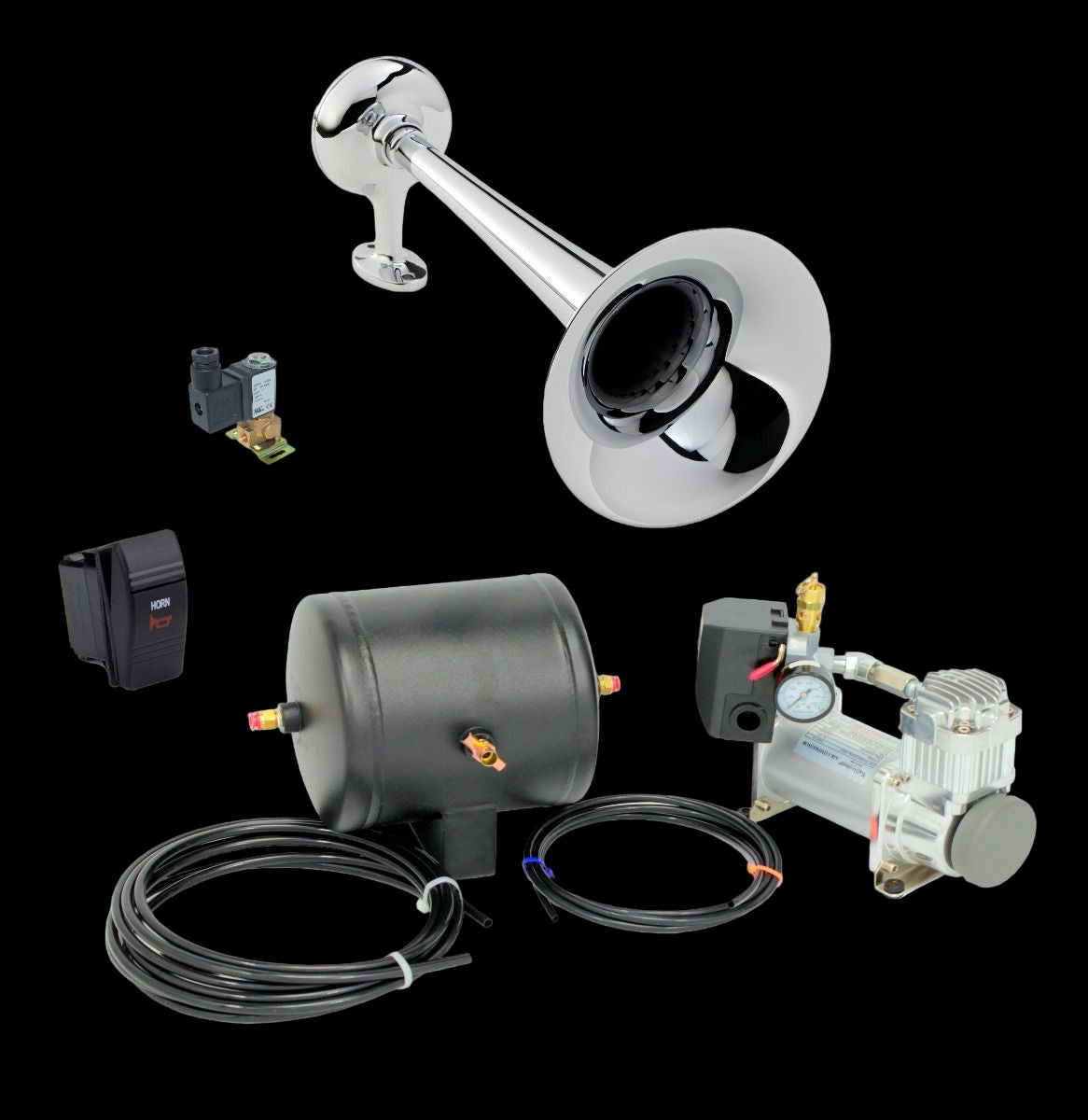 S-0A (Single Zero Series) Complete Air Horn Kit – Kahlenberg