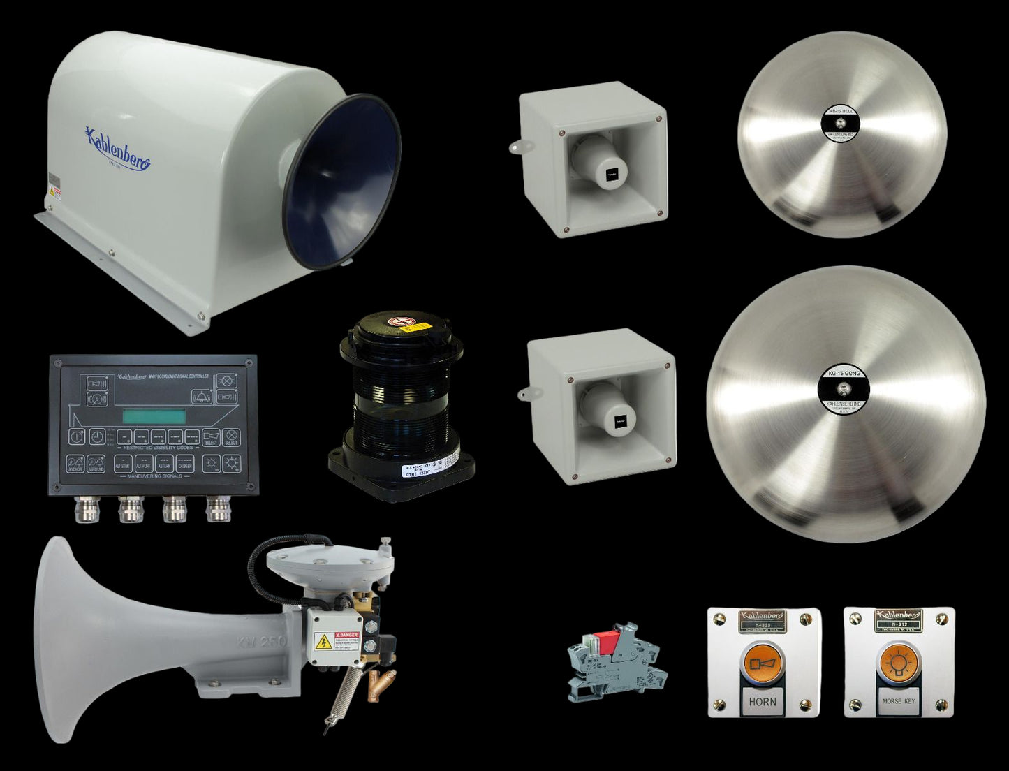 Combined Electric/Air Horn System, Heated - Class 2 Vessel 100-200 Meters