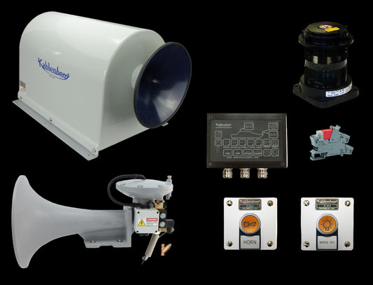 Combined Electric/Air Horn System, Heated - Class 2 Vessel